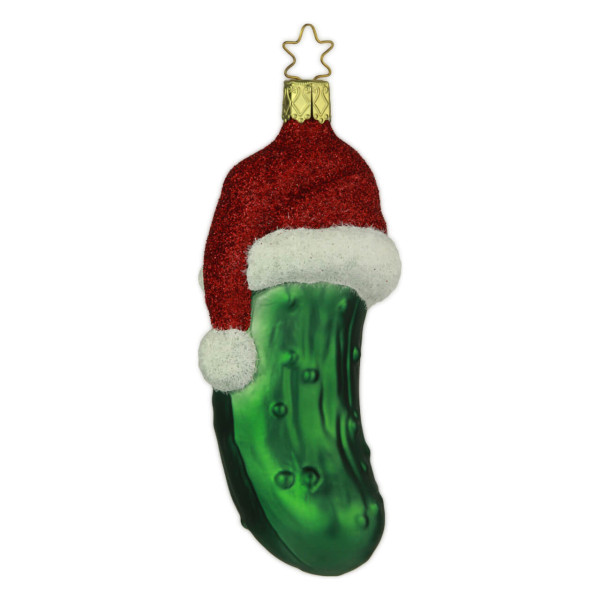 Weihnachtsgurke mit Mütze